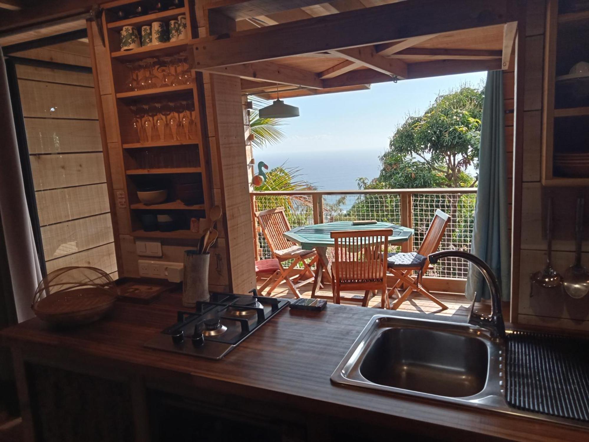 Bungalow Ecologique Avec Toilettes Seches Leu Kabanon Vue Mer Saint-Leu Eksteriør billede